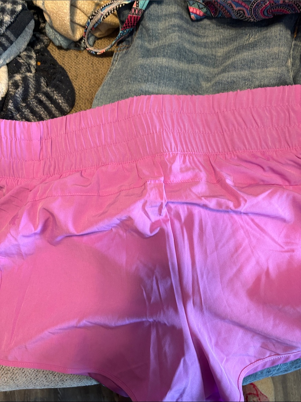 Avia Pink Elastic Waist Girls' Athletic Shorts